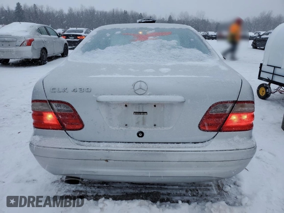 2002 Mercedes-Benz CLK 320/430 with VIN WDBLJ70G02T102690, listed as a Copart auction lot 78041304 with 235,235 mi miles and Salvage Title. Bid and sale history available at DreamBid. Image 6.