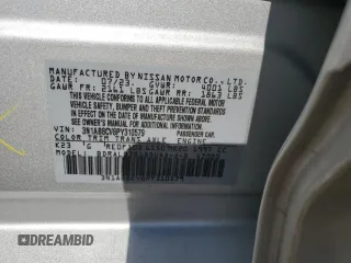 2023 Nissan Sentra SV z VIN 3N1AB8CV8PY310579, wystawiony jako Copart lot #52317515 z przebiegiem 12 404 mil mil oraz Szkoda całkowita • Salvage title. Historia ofert i sprzedaży dostępna na DreamBid. Obrazek 13.