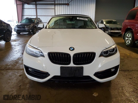 2020 BMW 2 Series 230i with VIN WBA2M7C04L7E23712, listed as a Copart auction lot 86177604 with 50,961 mi miles and Salvage Title. Bid and sale history available at carsss.com. Image 5.