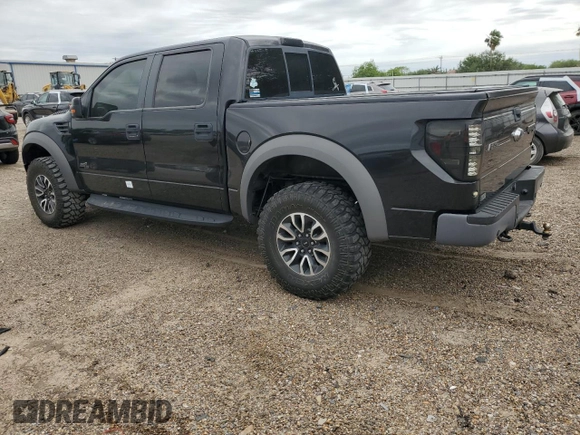 2014 Ford F-150 SVT Raptor with VIN 1FTFW1R60EFA82287, listed as a Copart auction lot 52150635 with 157,556 mi miles and Salvage Title. Bid and sale history available at carsss.com. Image 2.