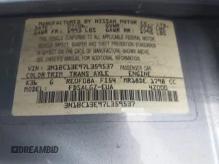 2007 Nissan Versa 1.8 S with VIN 3N1BC13E97L359537, listed as a IAAI auction lot 42127935 with 128,891 mi miles. Bid and sale history available at carsss.com. Image 9.