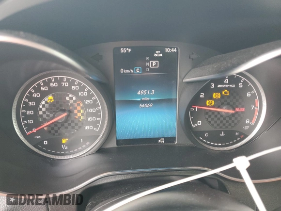 2020 Mercedes-Benz GLC with VIN W1N0G6EB8LF823021, listed as a Copart auction lot 43723525 with 56,069 mi miles and Salvage Title. Bid and sale history available at carsss.com. Image 9.
