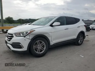 2018 Hyundai Santa Fe 2.4L with VIN 5NMZT3LB2JH056889, listed as a Copart auction lot 57801705 with 133,454 mi miles and Salvage title. Bid and sale history available at DreamBid. Image 1.