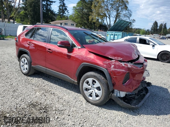 2019 Toyota RAV4 LE with VIN JTMG1RFV4KJ016086, listed as a Copart auction lot 55631155 with 60,604 mi miles and Salvage Title. Bid and sale history available at DreamBid. Image 4.