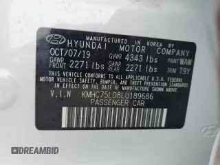 2020 Hyundai Ioniq SEL with VIN KMHC75LD8LU189686, listed as a Copart auction lot 53716935 with 21,641 mi miles and Salvage Title. Bid and sale history available at DreamBid. Image 14.