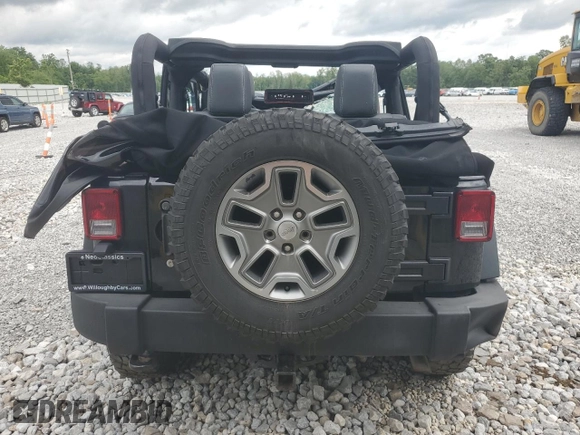 2015 Jeep Wrangler Rubicon with VIN 1C4HJWCG0FL755717, listed as a Copart auction lot 61375435 with 153,207 mi miles and Salvage title. Bid and sale history available at DreamBid. Image 6.