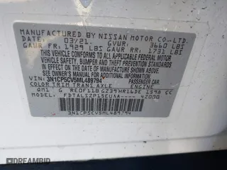 2021 Nissan Kicks SV with VIN 3N1CP5CV5ML489794, listed as a IAAI auction lot 41706542 with 61,006 mi miles. Bid and sale history available at carsss.com. Image 9.