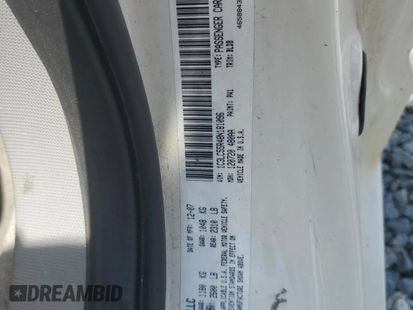 2008 Chrysler Sebring Touring z VIN 1C3LC55R48N181096, wystawiony jako Copart lot #56965745 z przebiegiem 125 873 mil mil oraz Szkoda całkowita • Salvage title. Historia ofert i sprzedaży dostępna na DreamBid. Obrazek 12.