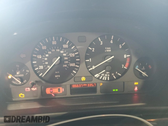 1999 BMW 5 Series 528iA with VIN WBADM6344XBY34517, listed as a Copart auction lot 51803145 with 186,637 mi miles and Salvage Title. Bid and sale history available at carsss.com. Image 9.