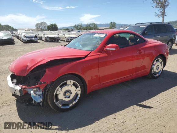 2002 Lexus SC 430 with VIN JTHFN48Y820020477, listed as a Copart auction lot 52560685 with 61,048 mi miles and Salvage Title. Bid and sale history available at DreamBid. Image 1.