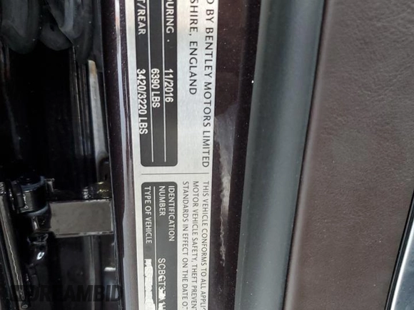 2017 Bentley Continental GT with VIN SCBGT3ZA1HC061244, listed as a Copart auction lot 65428095 with 20,148 mi miles and Salvage title. Bid and sale history available at DreamBid. Image 12.