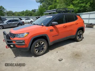 2018 Jeep Compass Trailhawk with VIN 3C4NJDDB3JT424282, listed as a Copart auction lot 52870765 with 95,208 mi miles and Salvage title. Bid and sale history available at DreamBid. Image 1.