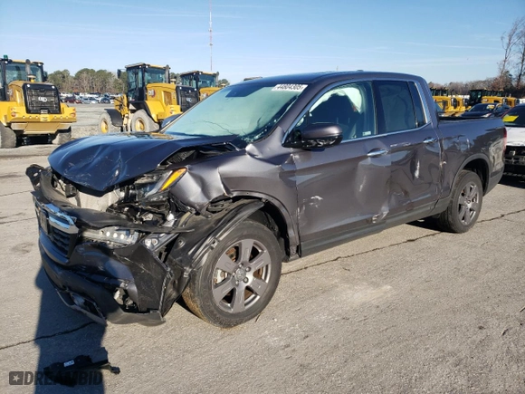 2020 Honda Ridgeline RTL-E with VIN 5FPYK3F73LB004964, listed as a Copart auction lot 44804305 with 29,116 mi miles and Salvage Title. Bid and sale history available at carsss.com. Image 1.