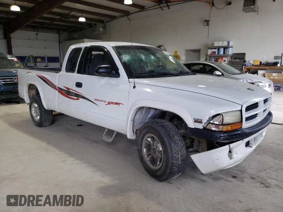 1998 Dodge Dakota SLT with VIN 1B7GG22X1WS732201, listed as a Copart auction lot 53292865 with 212,198 mi miles and Salvage Title. Bid and sale history available at carsss.com. Image 4.