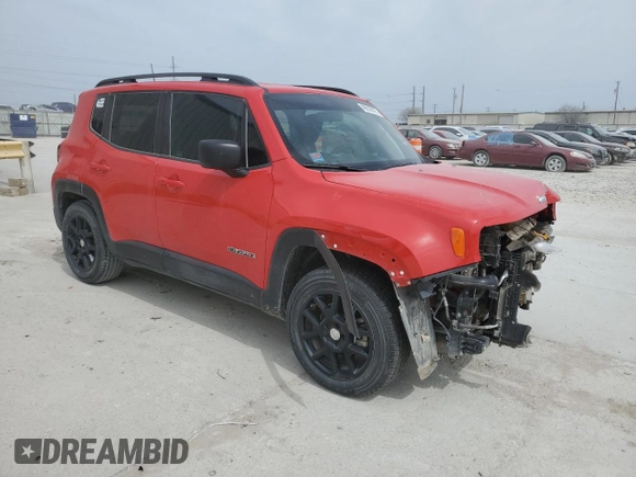 2020 Jeep Renegade Sport with VIN ZACNJAAB2LPL52923, listed as a Copart auction lot 48816875 with 32,377 mi miles and Salvage Title. Bid and sale history available at carsss.com. Image 4.