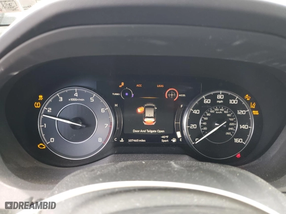 2019 Acura RDX w/Advance Pkg with VIN 5J8TC2H71KL007303, listed as a Copart auction lot 47179435 with 107,465 mi miles and Salvage Title. Bid and sale history available at carsss.com. Image 9.