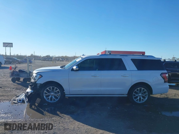 2019 Ford Expedition Max Platinum with VIN 1FMJK1MT4KEA53312, listed as a IAAI auction lot 41035899 with 87,484 mi miles and . Bid and sale history available at DreamBid. Image 14.