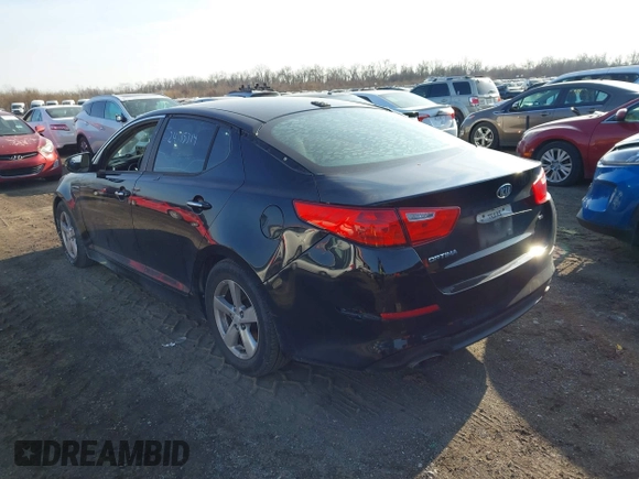 2015 Kia Optima LX with VIN 5XXGM4A75FG485653, listed as a IAAI auction lot 41082053 with 167,649 mi miles. Bid and sale history available at carsss.com. Image 3.