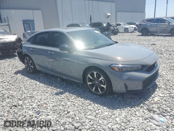 2025 Honda Civic Sedan Hybrid Sport with VIN 2HGFE4F8XSH314481, listed as a Copart auction lot 53243185 with 1,855 mi miles and Salvage Title. Bid and sale history available at carsss.com. Image 4.