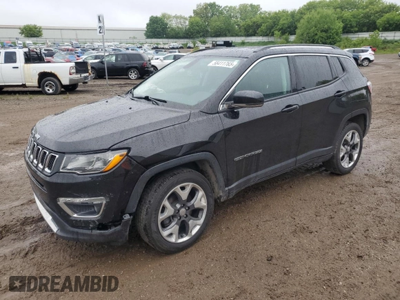 2019 Jeep Compass Limited z VIN 3C4NJDCB6KT673968, wystawiony jako Copart lot #58411765 z przebiegiem 89 481 mil mil oraz Czysty tytuł • Clean title. Historia ofert i sprzedaży dostępna na DreamBid. Obrazek 1.