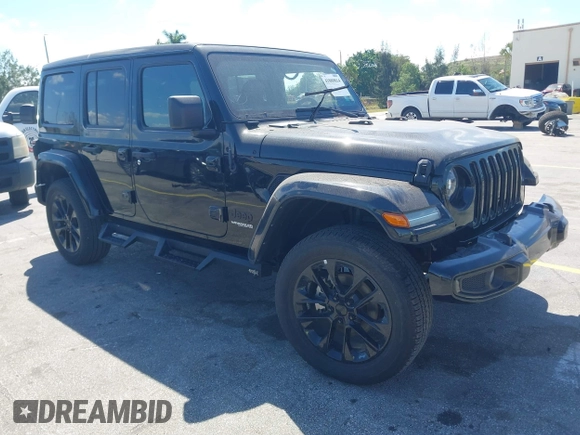 2021 Jeep Wrangler Unlimited Sport S with VIN 1C4HJXDN4MW669387, listed as a IAAI auction lot 41889814 with 17,333 mi miles and . Bid and sale history available at DreamBid. Image 1.