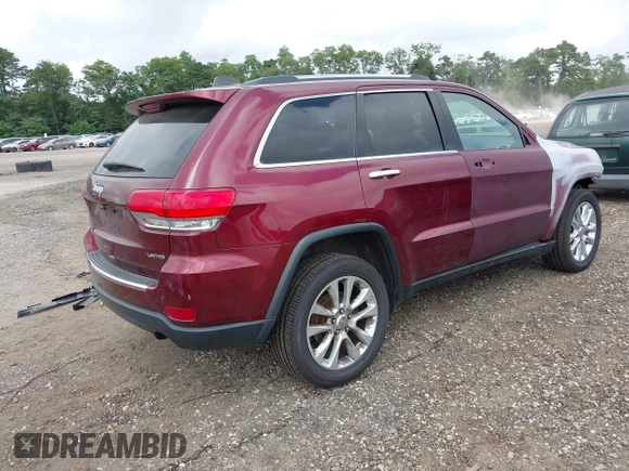 2017 Jeep Grand Cherokee Limited with VIN 1C4RJFBG4HC873889, listed as a IAAI auction lot 42726154 with 52,896 mi miles and . Bid and sale history available at DreamBid. Image 4.