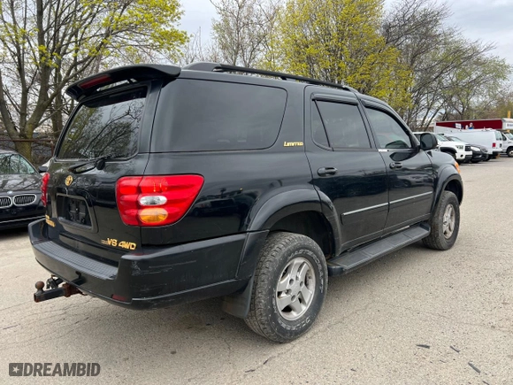 2001 Toyota Sequoia Limited with VIN 5TDBT48A41S012414, listed as a Copart auction lot 54259635 with 216,568 mi miles and Clean Title. Bid and sale history available at carsss.com. Image 4.