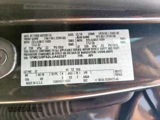 2020 Ford Escape S z VIN 1FMCU0F62LUA62327, wystawiony jako Copart lot #59218455 z przebiegiem 13 257 mil mil oraz Szkoda całkowita • Salvage title. Historia ofert i sprzedaży dostępna na DreamBid. Obrazek 14.