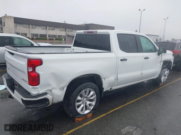 2022 Chevrolet Silverado 1500 Custom with VIN 1GCPABEK1NZ531213, listed as a IAAI auction lot 41533378 with 39,940 mi miles and . Bid and sale history available at DreamBid. Image 4.