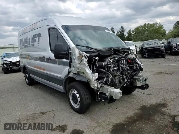 2023 Ford Transit Cargo with VIN 1FTBW9C89PKA44249, listed as a Copart auction lot 75167994 with 21,652 mi miles and Salvage Title. Bid and sale history available at DreamBid. Image 12.
