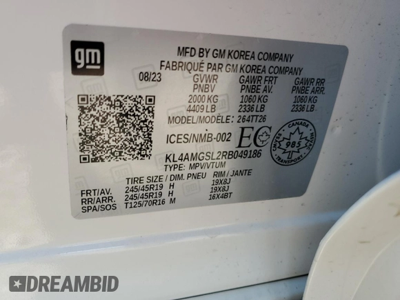 2024 Buick Encore GX Avenir с VIN KL4AMGSL2RB049186, выставлен на аукционе Copart как лот 62274094 с пробегом 11 181 миль миль и Списание • Salvage title. История ставок и продаж доступна на DreamBid. Изображение 14.