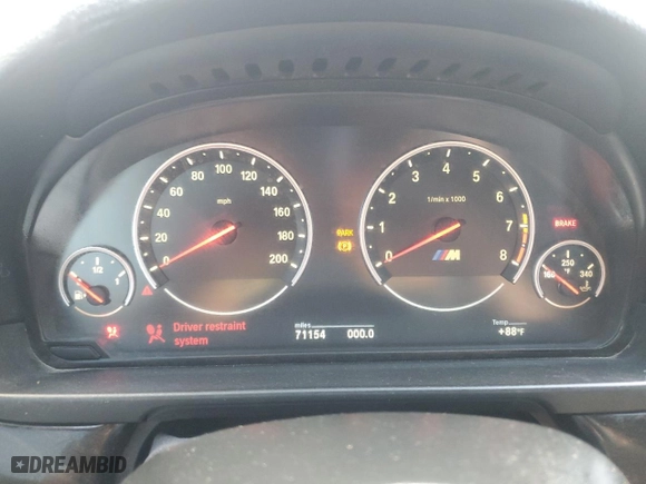 2014 BMW M5 with VIN WBSFV9C52ED593005, listed as a Copart auction lot 73960374 with 71,154 mi miles and Salvage Title. Bid and sale history available at carsss.com. Image 9.