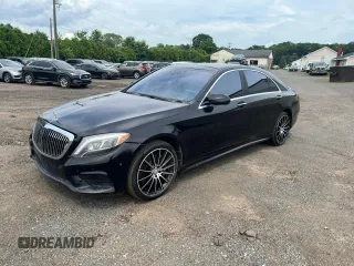 2015 Mercedes-Benz S 550 with VIN WDDUG8CB0FA189718, listed as a Copart auction lot 63658745 with 123,668 mi miles and Clean title. Bid and sale history available at DreamBid. Image 1.