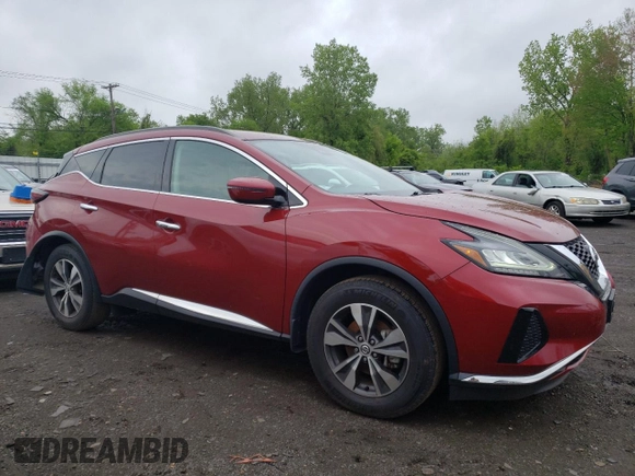 2020 Nissan Murano SV z VIN 5N1AZ2BJ6LN155196, wystawiony jako Copart lot #56223445 z przebiegiem 51 683 mil mil oraz Szkoda całkowita • Salvage title. Historia ofert i sprzedaży dostępna na DreamBid. Obrazek 4.