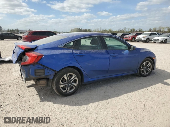 2017 Honda Civic LX with VIN 19XFC2F50HE229037, listed as a Copart auction lot 49122595 with 160,756 mi miles and Salvage Title. Bid and sale history available at DreamBid. Image 3.