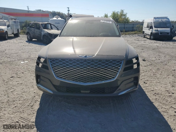 2023 Genesis GV80 with VIN KMUHBDSB0PU111862, listed as a Copart auction lot 77570374 with 24,585 mi miles and Salvage Title. Bid and sale history available at carsss.com. Image 5.