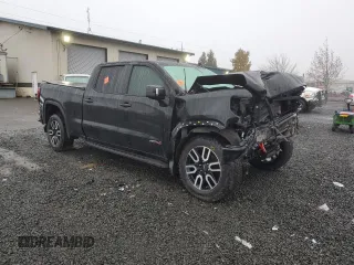 2021 GMC Sierra 1500 AT4 with VIN 1GTU9EET3MZ214568, listed as a Copart auction lot 83029864 with 0 mi miles and Salvage Title. Bid and sale history available at carsss.com. Image 4.