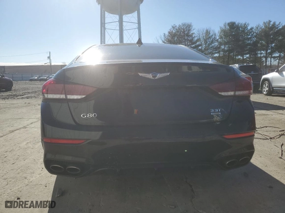 2018 Genesis G80 3.3T Sport with VIN KMHGN4JB0JU249217, listed as a Copart auction lot 49489395 with 141,600 mi miles and Clean Title. Bid and sale history available at carsss.com. Image 6.