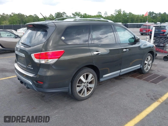 2016 Nissan Pathfinder Platinum with VIN 5N1AR2MM1GC601280, listed as a IAAI auction lot 42169483 with 179,332 mi miles. Bid and sale history available at carsss.com. Image 4.