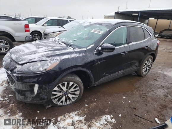 2021 Ford Escape Titanium Hybrid with VIN 1FMCU0DZ7MUA37521, listed as a Copart auction lot 79881664 with 64,996 mi miles and Clean title. Bid and sale history available at DreamBid. Image 1.