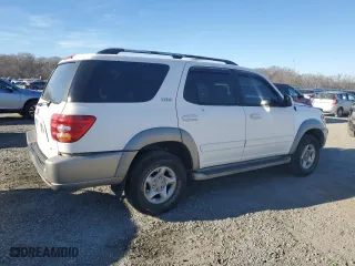 2001 Toyota Sequoia SR5 with VIN 5TDZT34A91S042989, listed as a Copart auction lot 89133665 with 285,365 mi miles and Salvage Title. Bid and sale history available at carsss.com. Image 3.