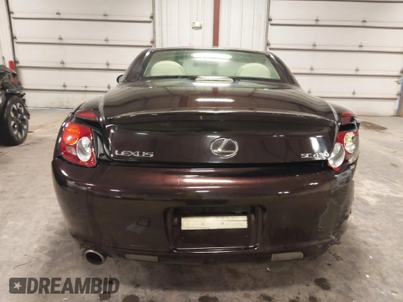 2005 Lexus SC with VIN JTHFN48Y950069904, listed as a IAAI auction lot 41804397 with 120,703 mi miles. Bid and sale history available at carsss.com. Image 16.