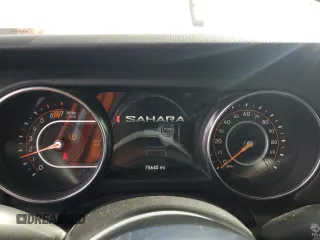 2019 Jeep Wrangler Unlimited Sahara with VIN 1C4HJXEN0KW521751, listed as a Copart auction lot 50650025 with 75,640 mi miles and Salvage Title. Bid and sale history available at DreamBid. Image 9.