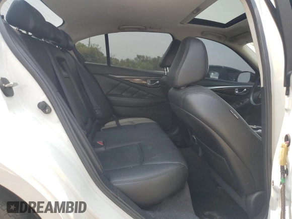 2018 Infiniti Q50 Luxe z VIN JN1EV7AP9JM363812, wystawiony jako Copart lot #59270605 z przebiegiem Nie podano mil oraz Szkoda całkowita • Salvage title. Historia ofert i sprzedaży dostępna na DreamBid. Obrazek 10.
