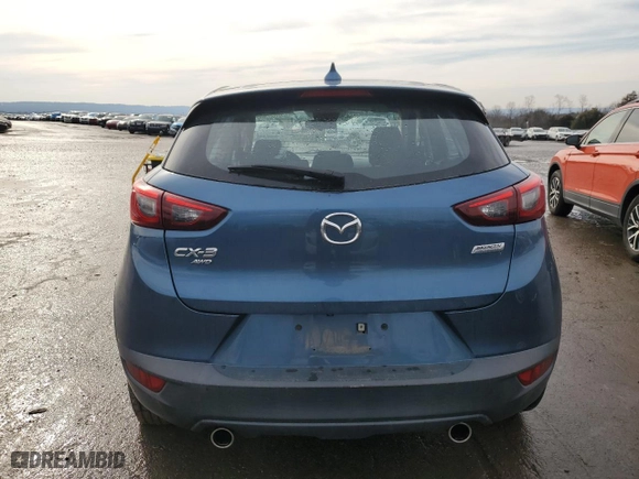 2019 Mazda CX-3 Sport with VIN JM1DKFB73K0413736, listed as a Copart auction lot 47045625 with 57,353 mi miles and Salvage Title. Bid and sale history available at carsss.com. Image 6.
