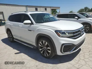 2021 Volkswagen Atlas SEL Premium R-Line with VIN 1V2FR2CA9MC524833, listed as a Copart auction lot 57441175 with 72,128 mi miles and Salvage title. Bid and sale history available at DreamBid. Image 4.