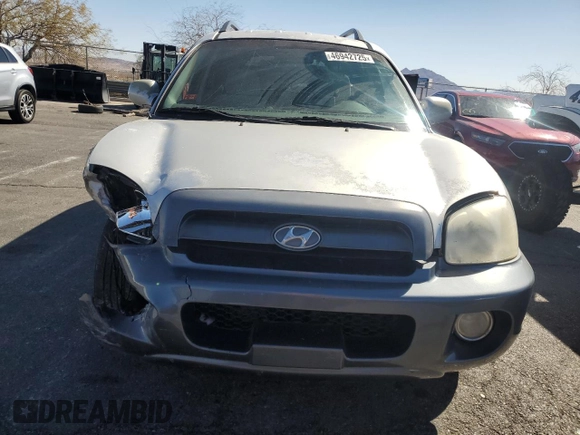 2005 Hyundai Santa Fe GLS with VIN KM8SC73D85U918453, listed as a Copart auction lot 46942725 with 186,275 mi miles and Salvage Title. Bid and sale history available at carsss.com. Image 5.