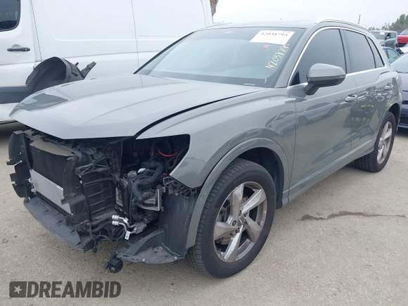 2020 Audi Q3 Premium with VIN WA1AECF32L1061271, listed as a IAAI auction lot 42038795 with 23,902 mi miles and . Bid and sale history available at DreamBid. Image 21.