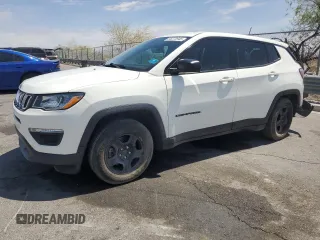 2020 Jeep Compass Sport with VIN 3C4NJCAB9LT147655, listed as a Copart auction lot 55273945 with 85,289 mi miles and Salvage title. Bid and sale history available at DreamBid. Image 1.