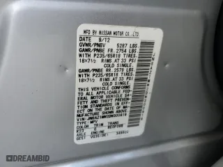 2013 Nissan Murano S with VIN JN8AZ1MW2DW300919, listed as a Copart auction lot 47841265 with 84,397 mi miles and Salvage Title. Bid and sale history available at carsss.com. Image 13.